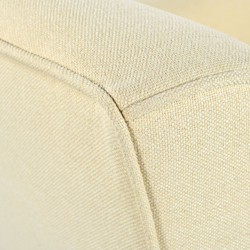 Mid-Century Modern Armchair - Tufted Fabric Accent Chair with Solid Wood Legs by HouseOfZazla