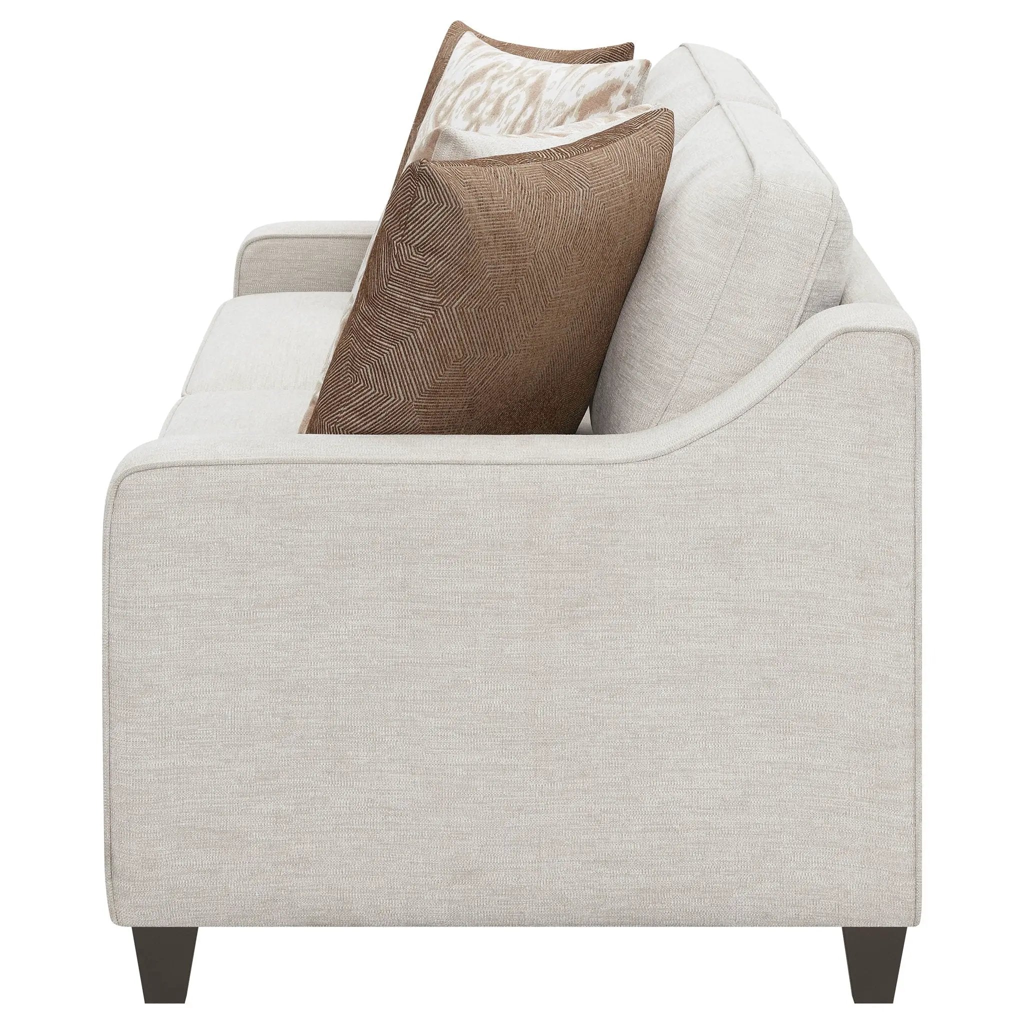 Christine Upholstered Sloped Arm Sofa Beige by Unique Piece Furniture