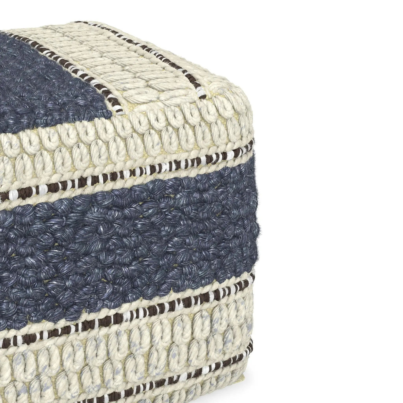 Grady - Handcrafted Square Pouf by HouseOfZazla
