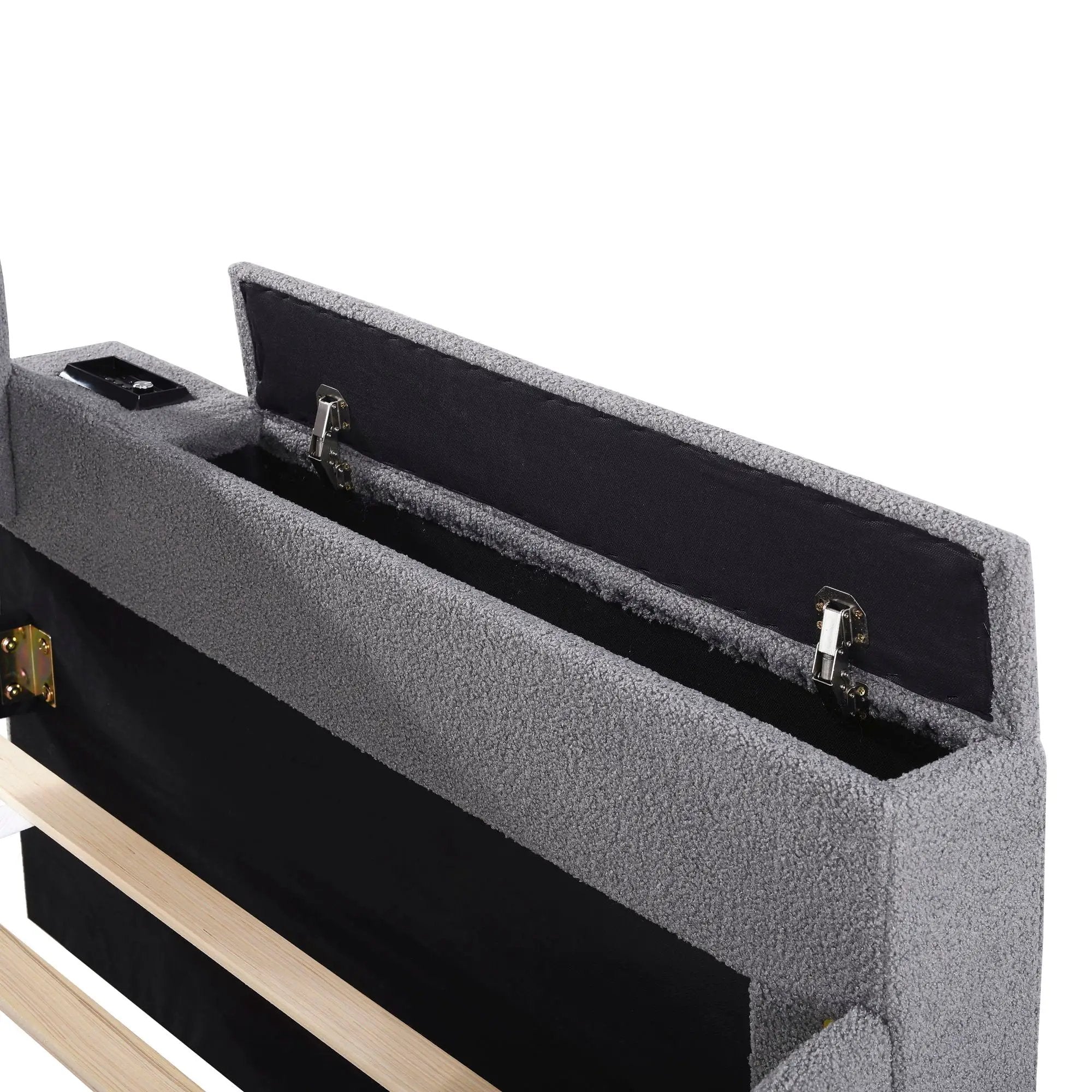 Upholstered Daybed With Storage Armrests, Trundle And Latest Integrated tooth Audio System by HouseOfZazla