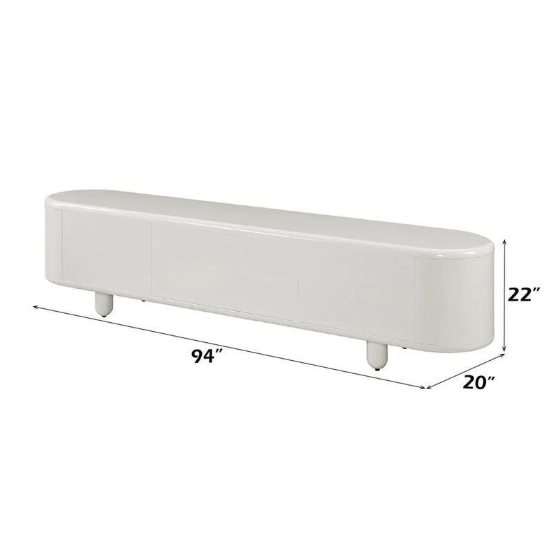 Keely - TV Stand - White High Gloss by Unique Piece Furniture