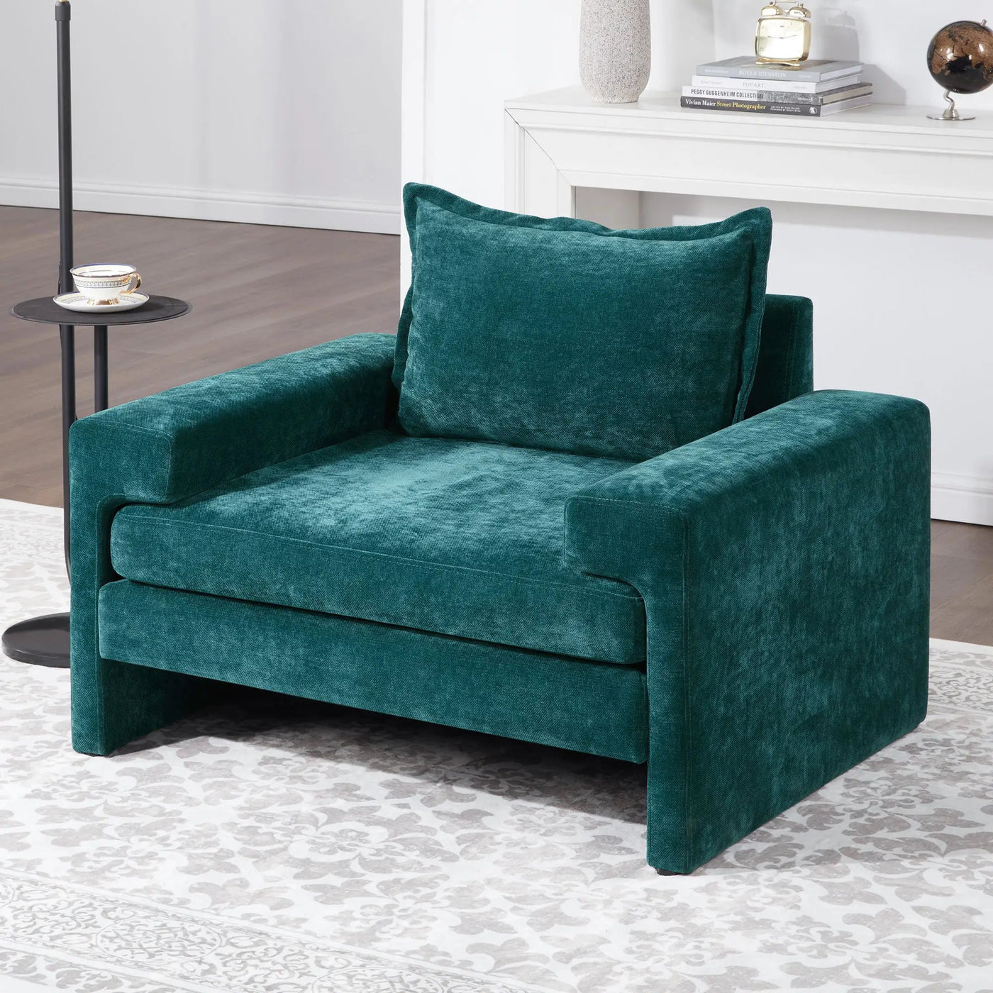 Upholstered Accent Chair With Wide Armrests And Ergonomic Back Support by HouseOfZazla