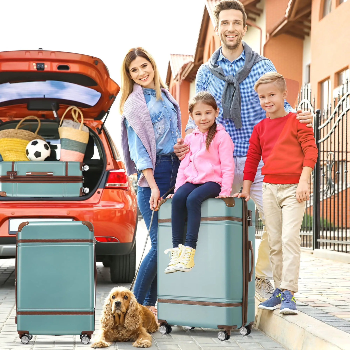 Hardshell Luggage Sets 3 Pieces 20" / 28" Luggages And Cosmetic Case Spinner Suitcase With Tsa Lock Lightweight by HouseOfZazla