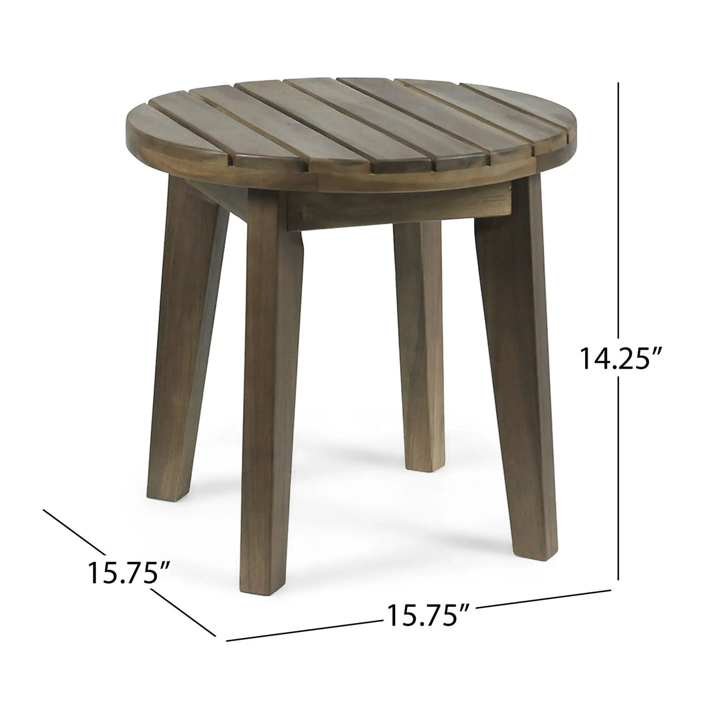 Outdoor Acacia Wood Side Table With Weather Resistance by HouseOfZazla