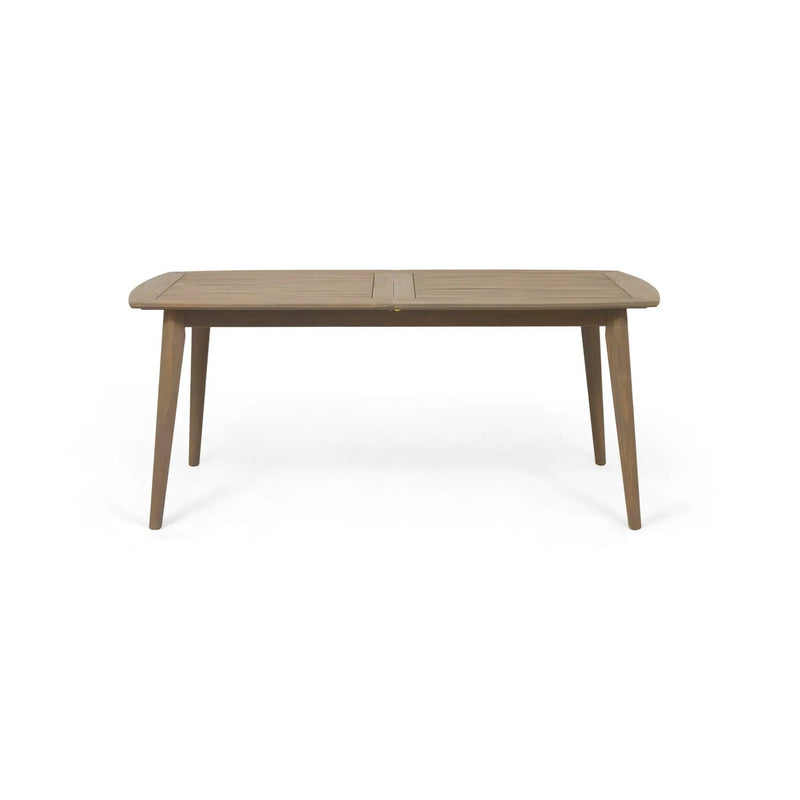 Placidity Outdoor Expandable Dining Table with Slatted Tabletop and Tapered Legs by HouseOfZazla