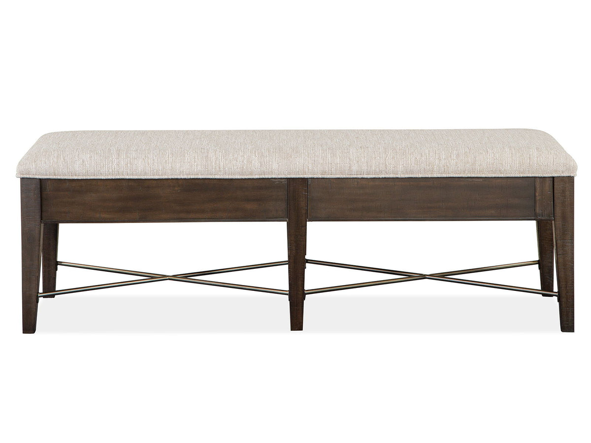 Westley Falls - Bench With Upholstered Seat - Graphite, photo 6 of 7