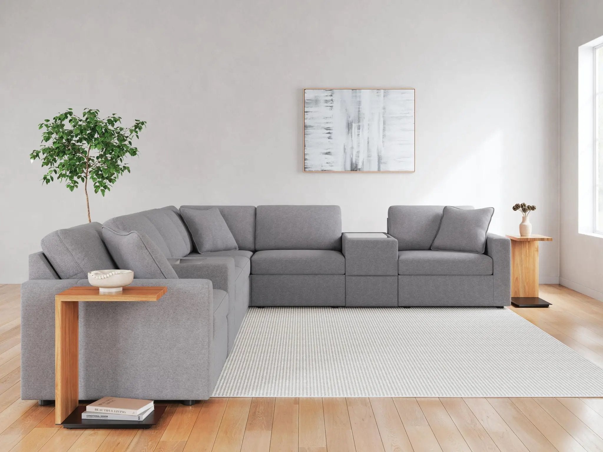 Modmax - Sectional - Granite by Unique Piece Furniture