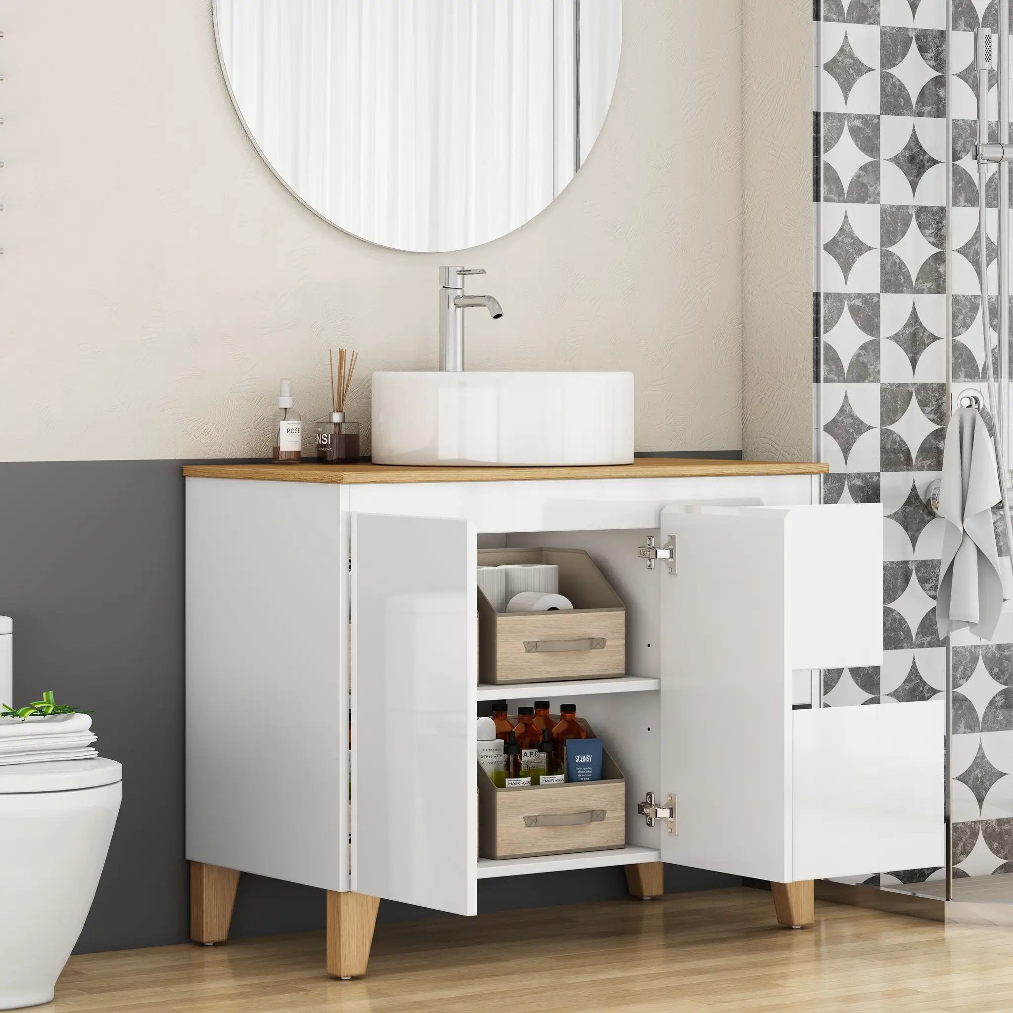 36-Inch Modern Bathroom Vanity with Sink Combo by HouseOfZazla