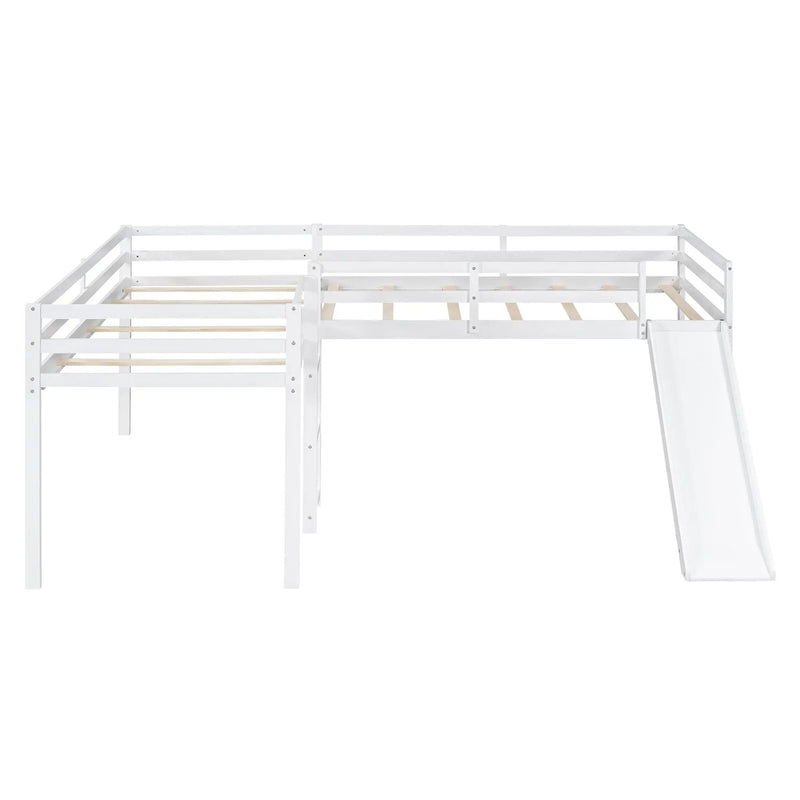 L Shaped Loft Bed With Ladder And Slide by Unique Piece Furniture