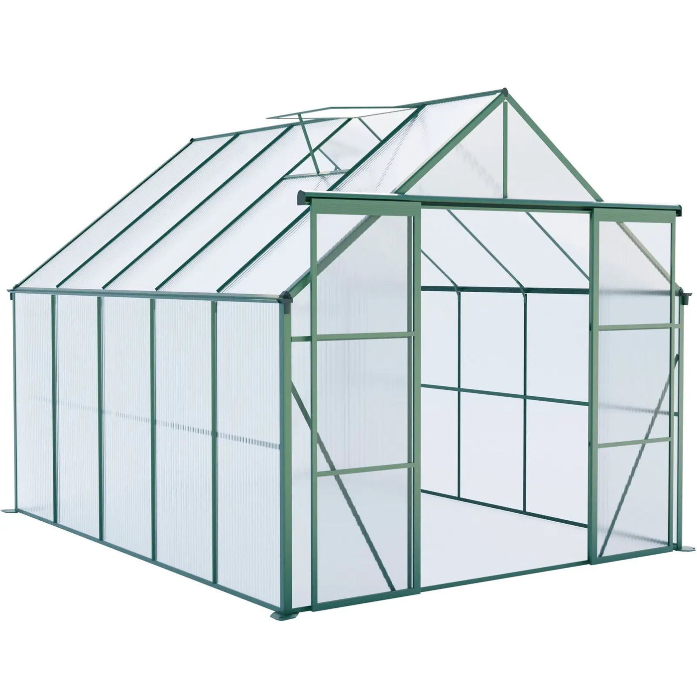 Double Door Polycarbonate house Raised Base And Anchor Aluminum Heavy Duty Walk In houses For Outdoor Backyard In All Season by HouseOfZazla