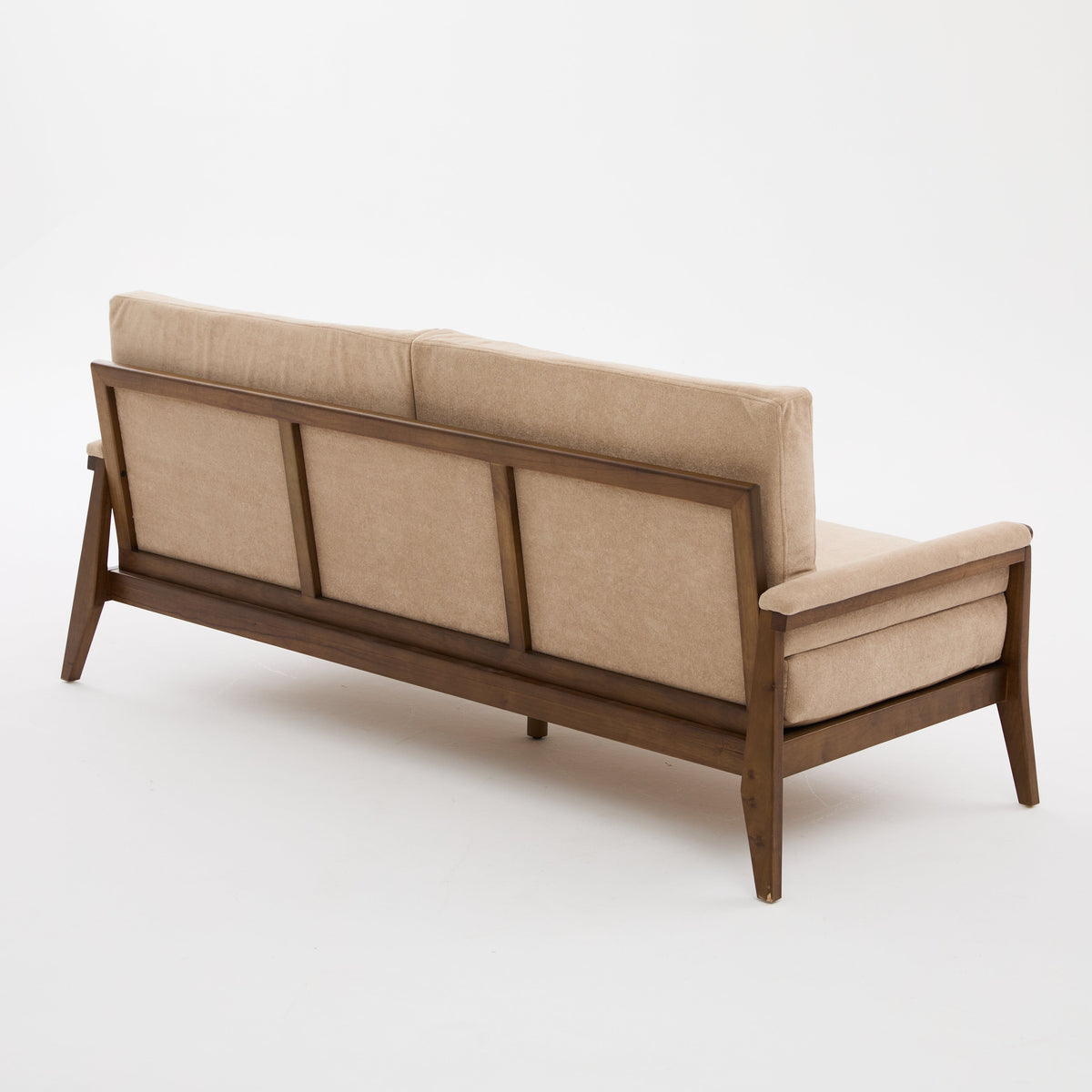 Mid-Century Modern Velvet Fabric Sofa, photo 10 of 10