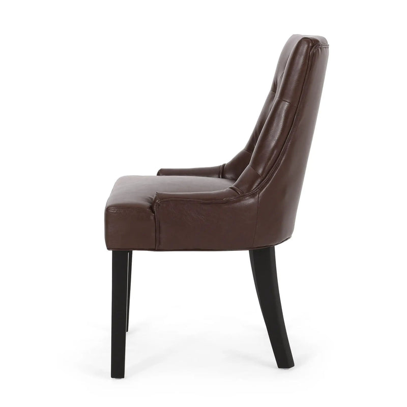 Cheney Contemporary Dining Chair Tufted Upholstery (Set of 2) by HouseOfZazla