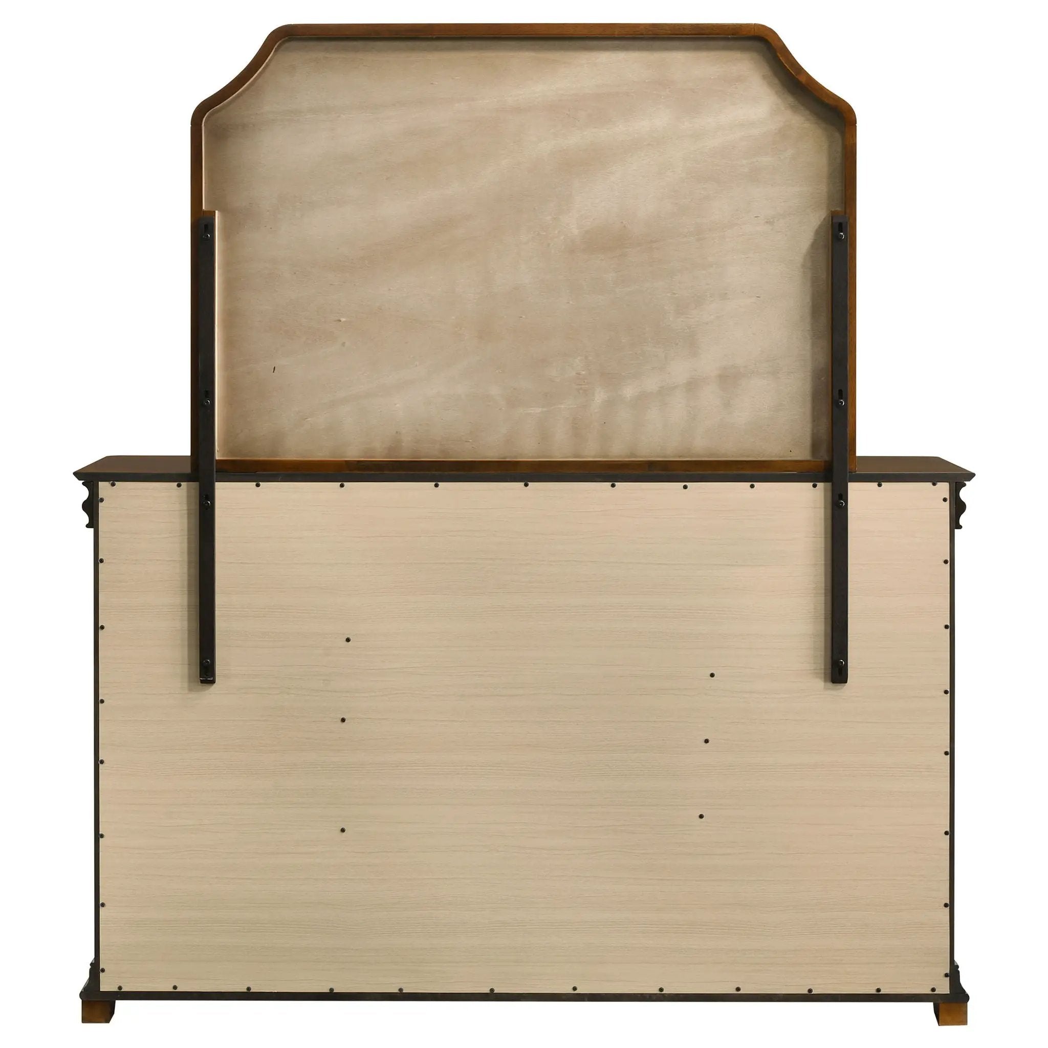 Garland 9-drawer Bedroom Dresser with Mirror Brown Cherry by Unique Piece Furniture