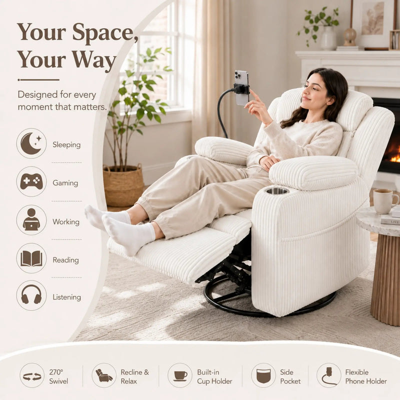 Electric Power Recliner Chair with Heat and Massage by HouseOfZazla