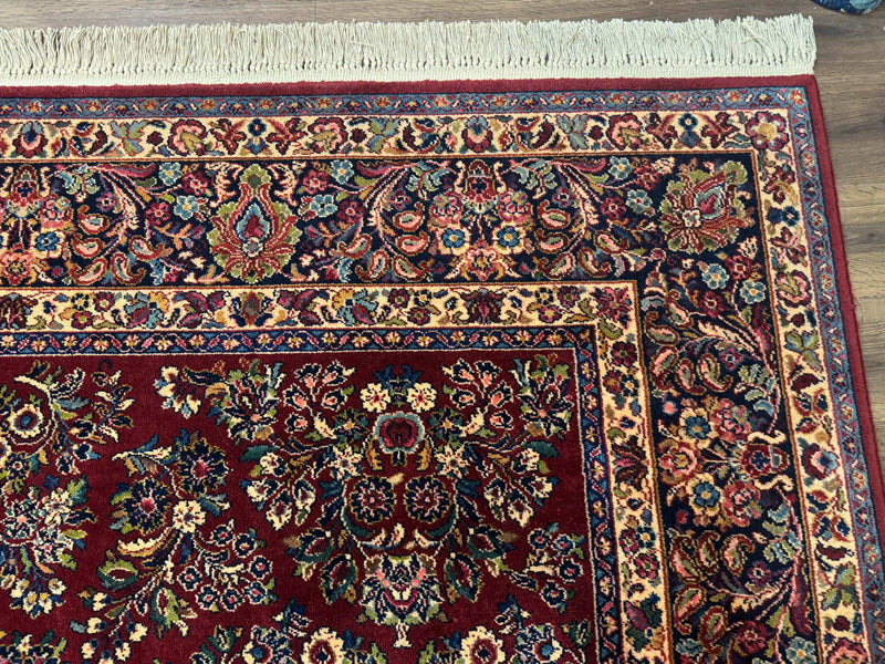 10x14 Karastan Rug Red Sarouk #785, Wool Original 700 Series by Jewel Rugs