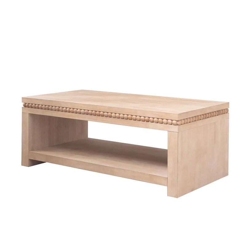 Modern Coffee Table With Beaded Trim by Unique Piece Furniture
