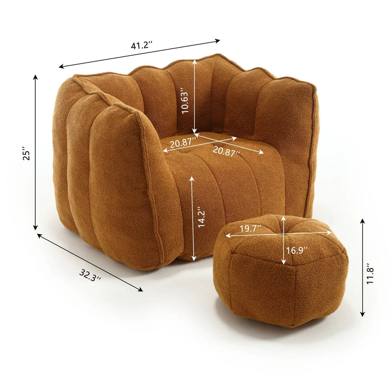 Soft Bean Bag Chair With High Resilient Foam by HouseOfZazla