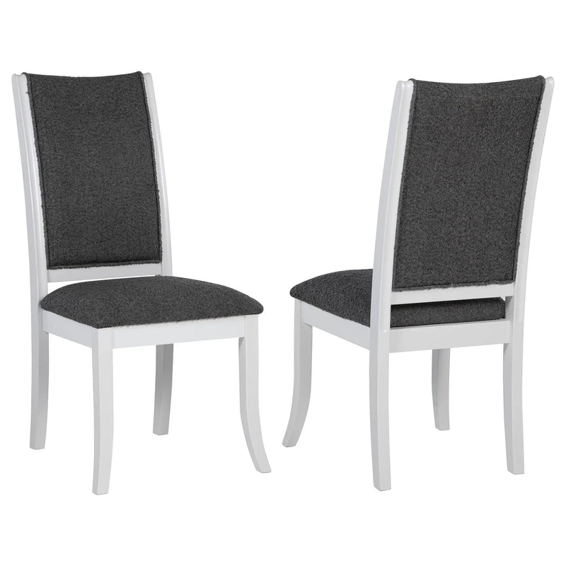 Judd Upholstered Dining Side Chair Pearl White (Set of 2) by Unique Piece Furniture