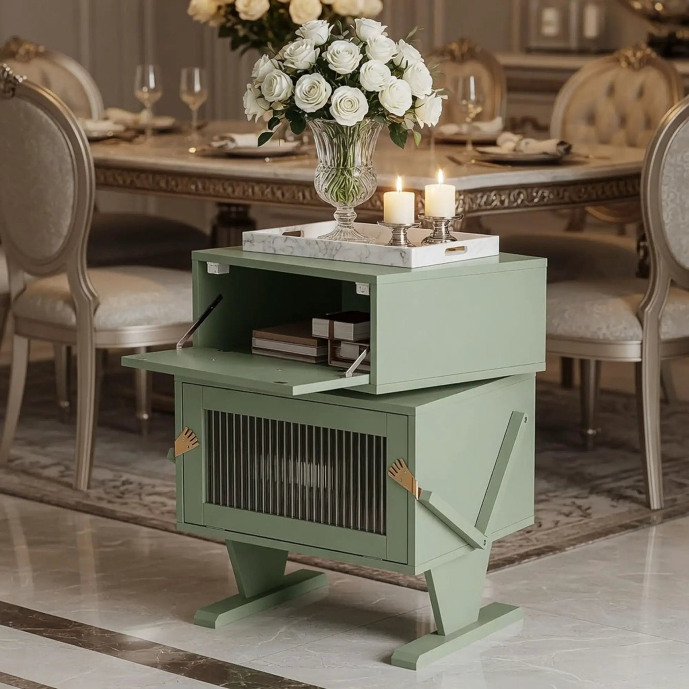 Robot LED Nightstand With 360° Rotating Drawer by HouseOfZazla