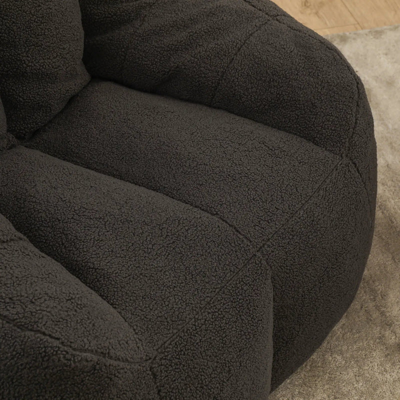 Comfy Bean Bag Chair With Memory Foam Filler, Tufted Soft by Unique Piece Furniture