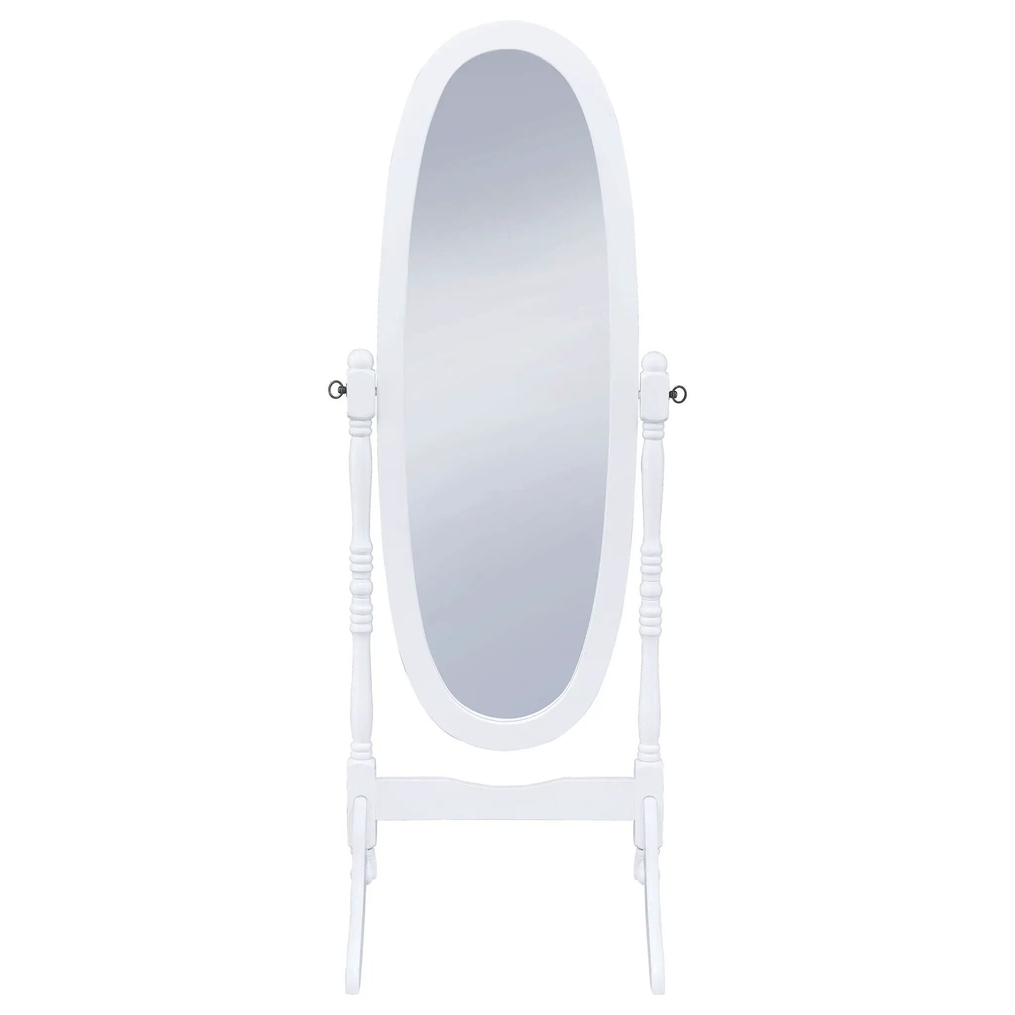 Foyet Wood Adjustable Full Length Cheval Mirror White by Unique Piece Furniture