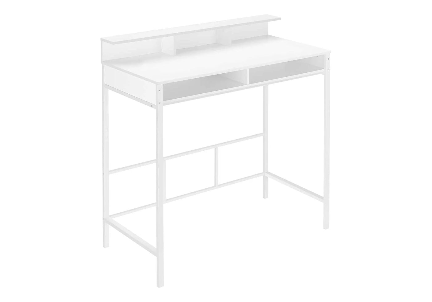 Computer Desk for Home Office with Standing Storage Shelves by HouseOfZazla