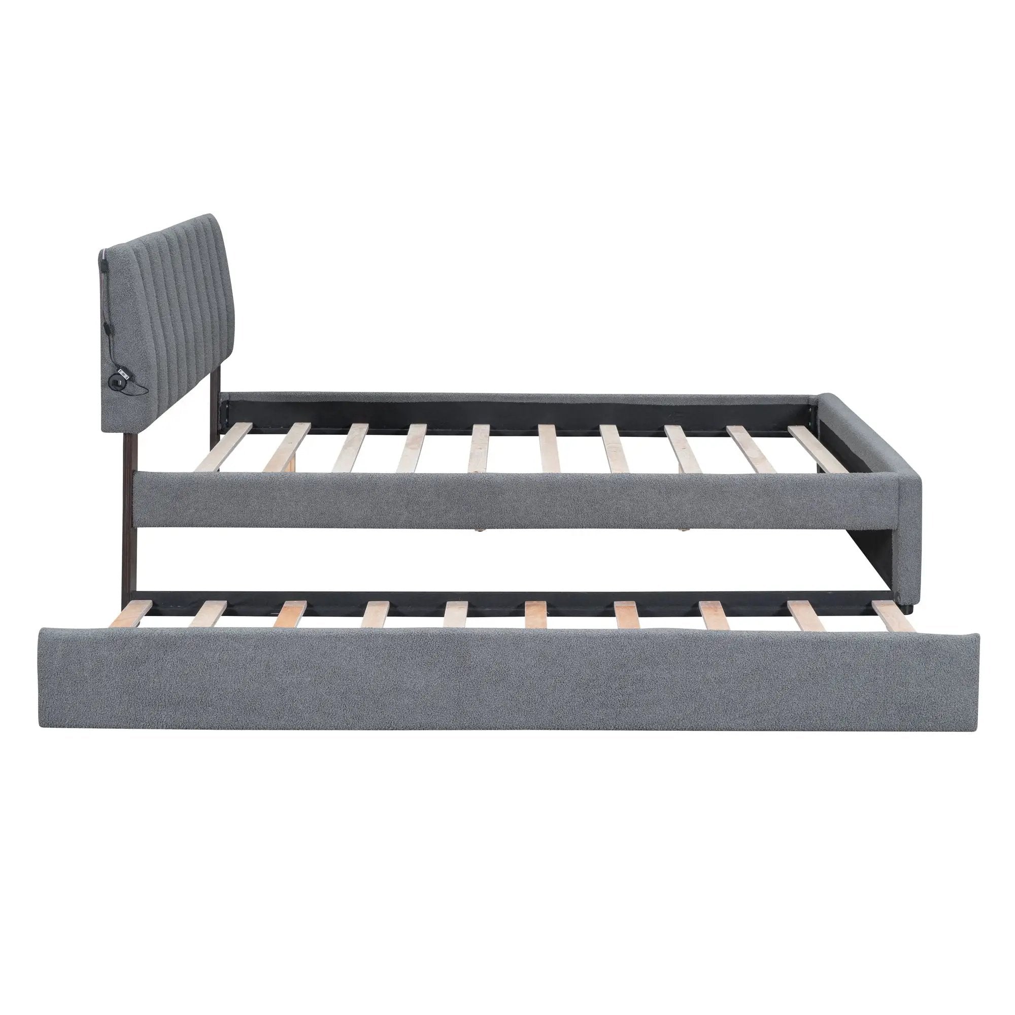 Upholstered Platform Bed With Trundle by HouseOfZazla