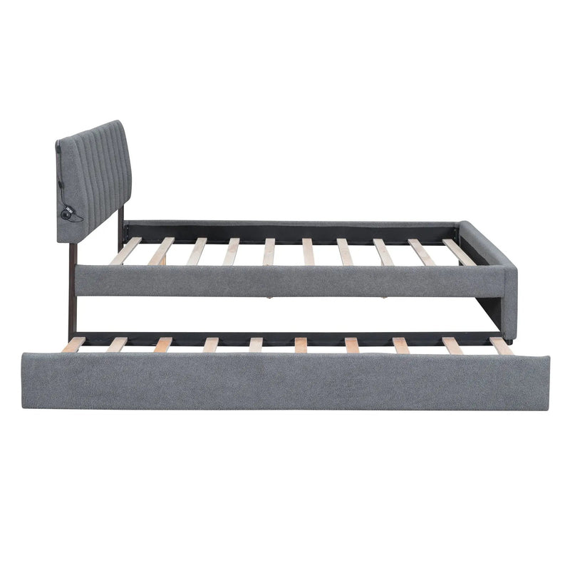 Upholstered Platform Bed With Trundle by HouseOfZazla