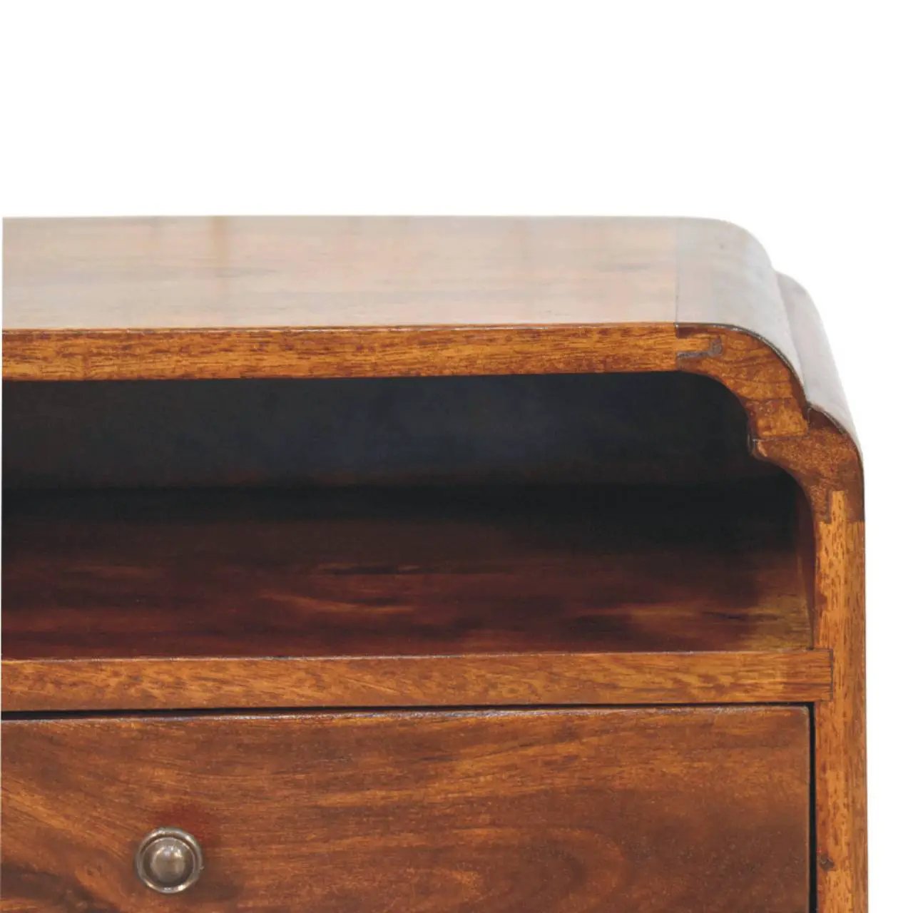 Artisan Furniture Solid Wood Avora Wall-Mounted Chestnut Bedside by HouseOfZazla