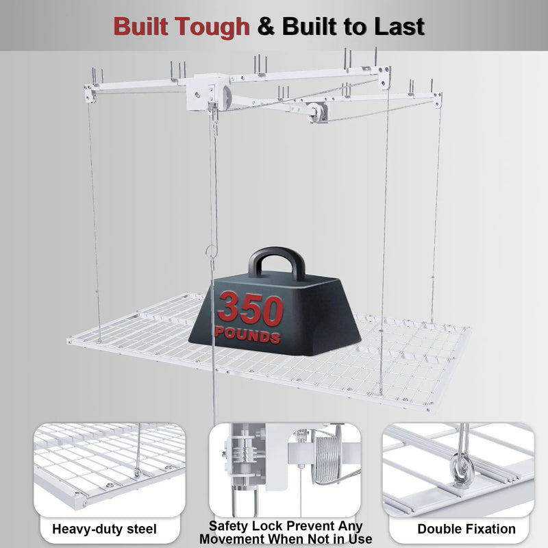 Overhead Garage Storage Rack - 4x8 FT by HouseOfZazla