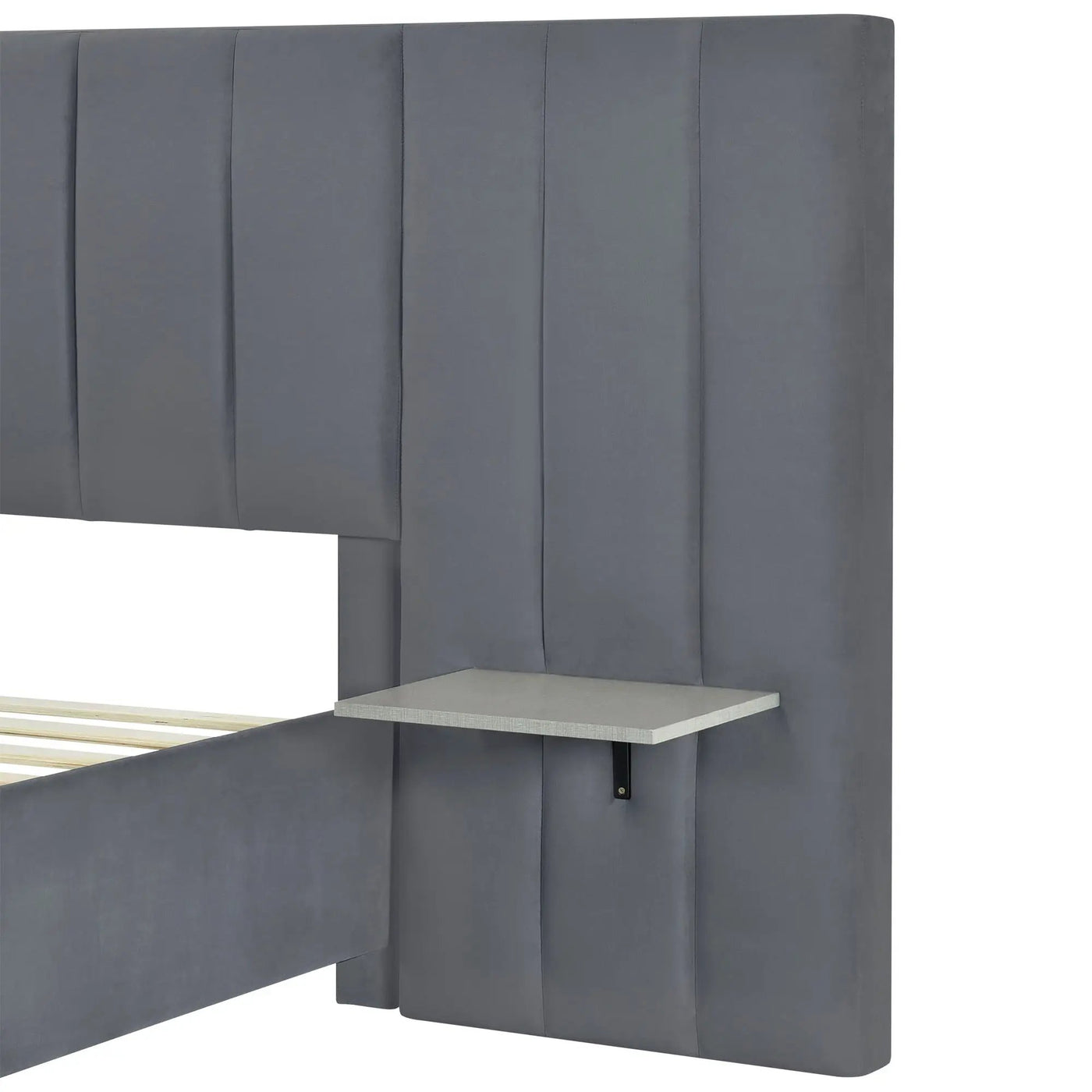 Upholstered Platform Bed With Big Headboard by HouseOfZazla