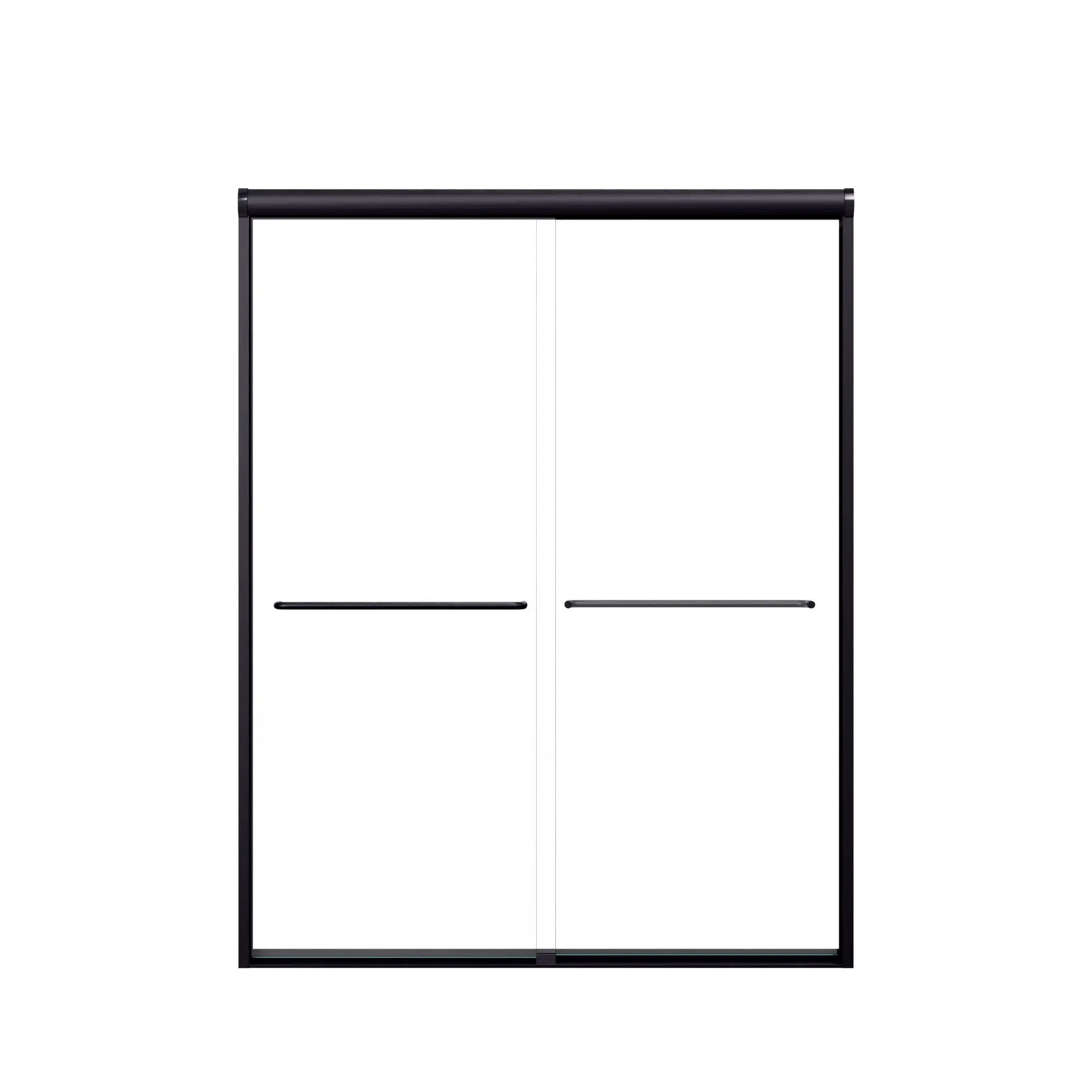 Modern Semi Frameless Double Sliding Shower Door by HouseOfZazla