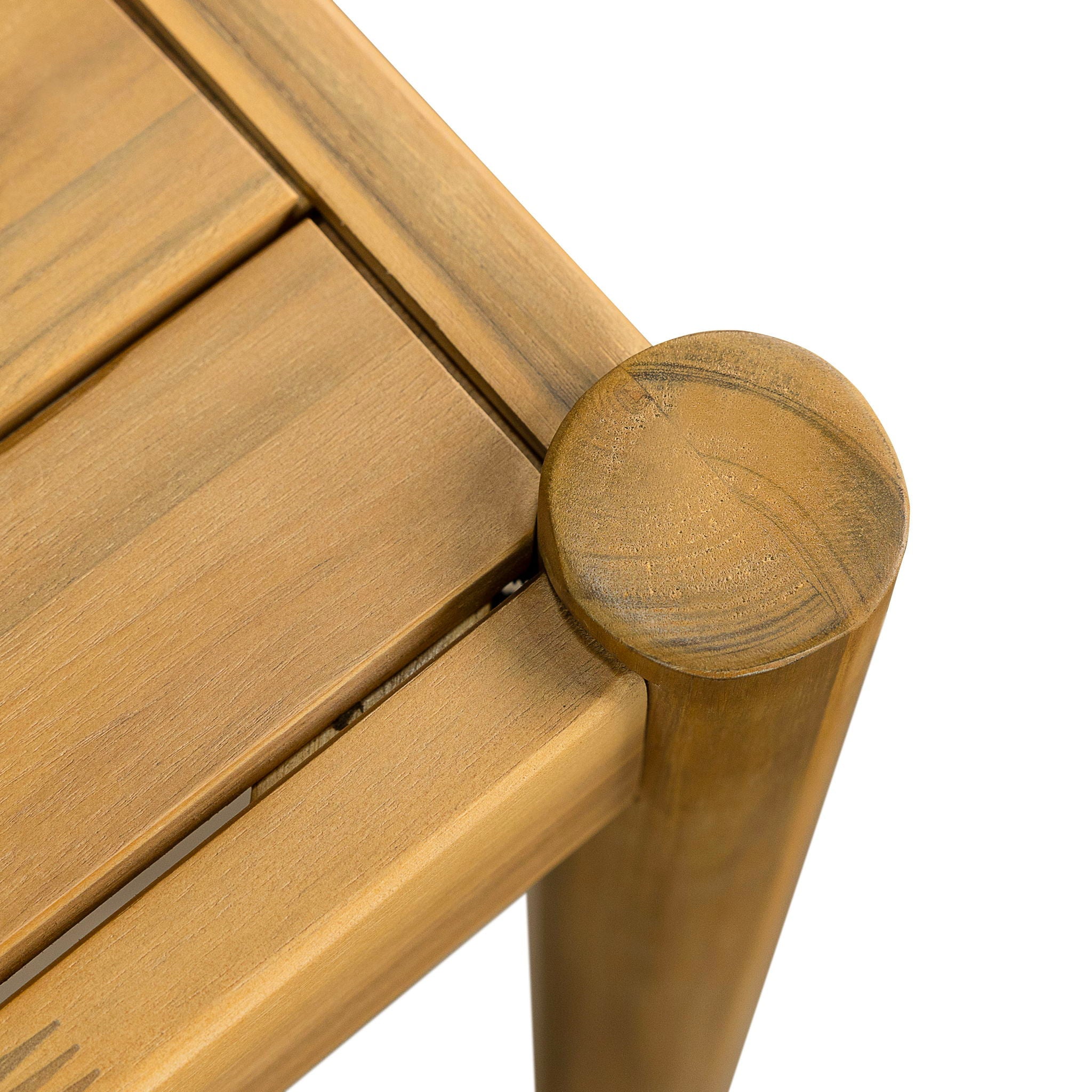 Classic Patio Dining Table, Acacia Wood - Light Teak by HouseOfZazla