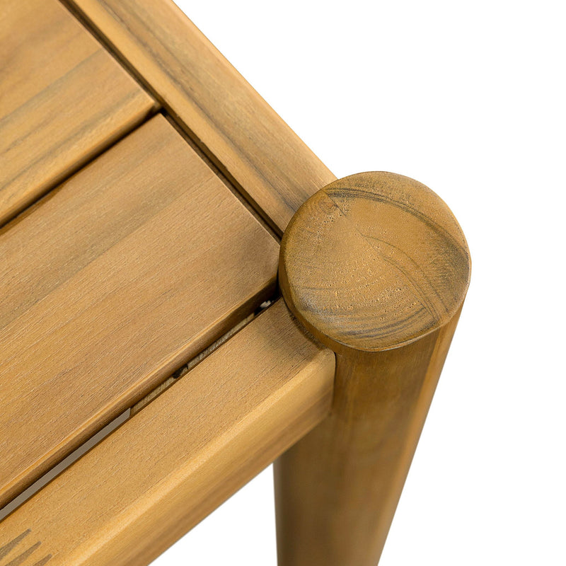 Classic Patio Dining Table, Acacia Wood - Light Teak by HouseOfZazla