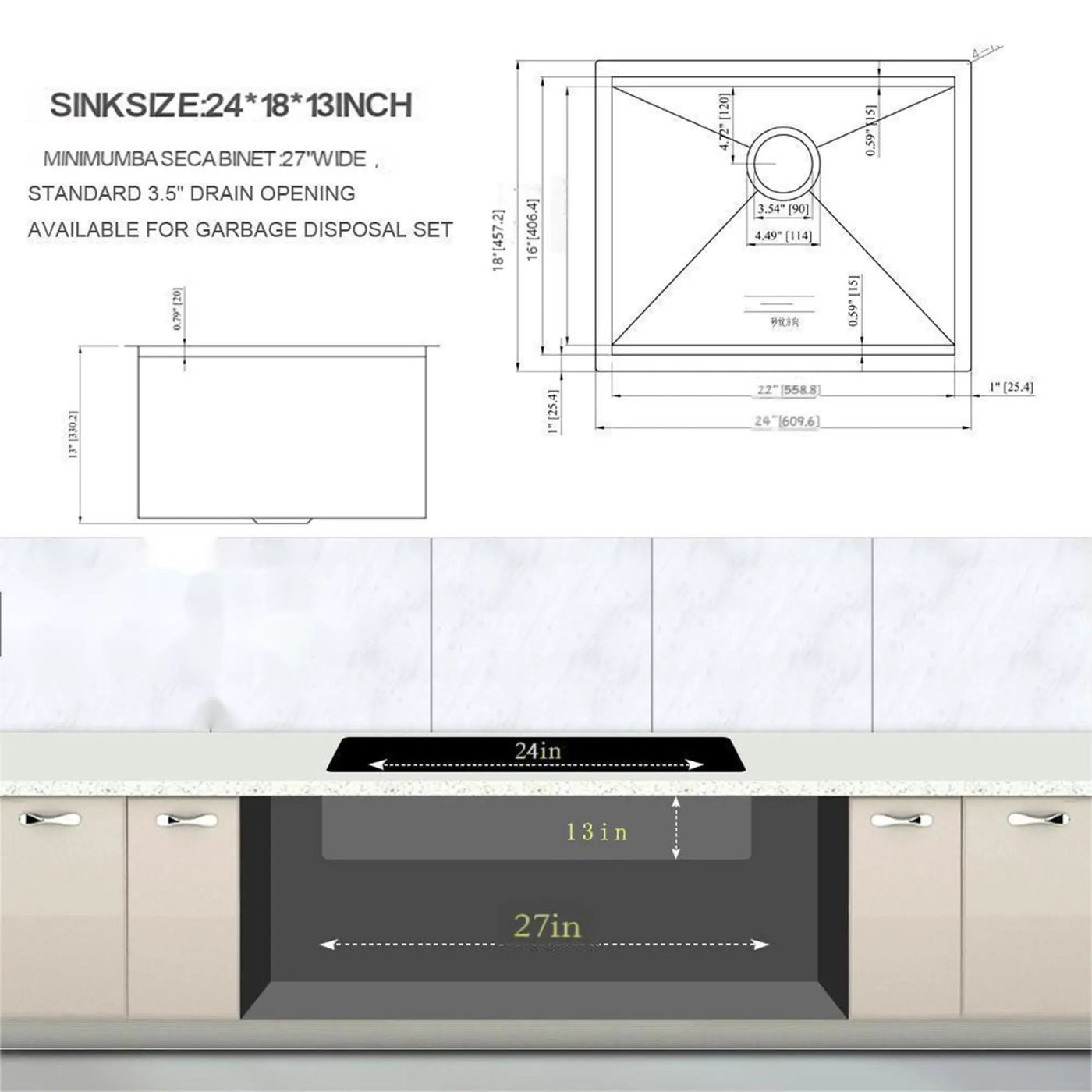Laundry Workstation Undermount Utility Sink, Deep Single Bowl by HouseOfZazla
