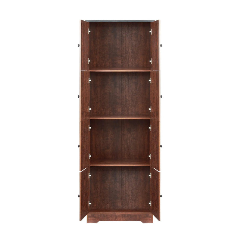 Tall Storage Cabinet With 8 Doors And 4 Shelves, Wall Storage Cabinet For Living Room, Kitchen, Office, Bedroom, Bathroom by HouseOfZazla