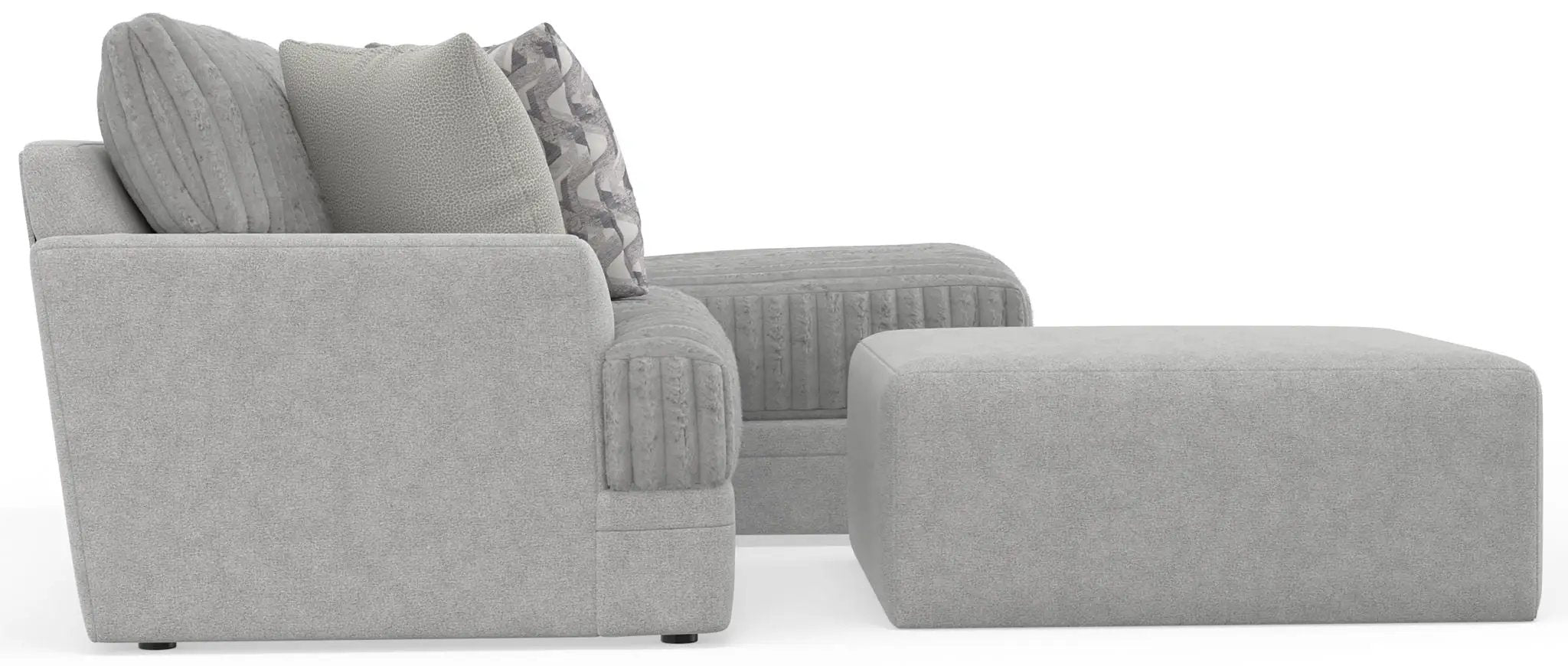 Titan - Sectional With Comfort Coil Seating, Cocktail Ottoman And Accent Pillows Included by Unique Piece Furniture