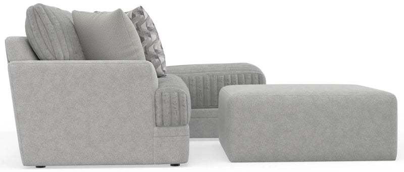 Titan - Sectional With Comfort Coil Seating, Cocktail Ottoman And Accent Pillows Included by Unique Piece Furniture