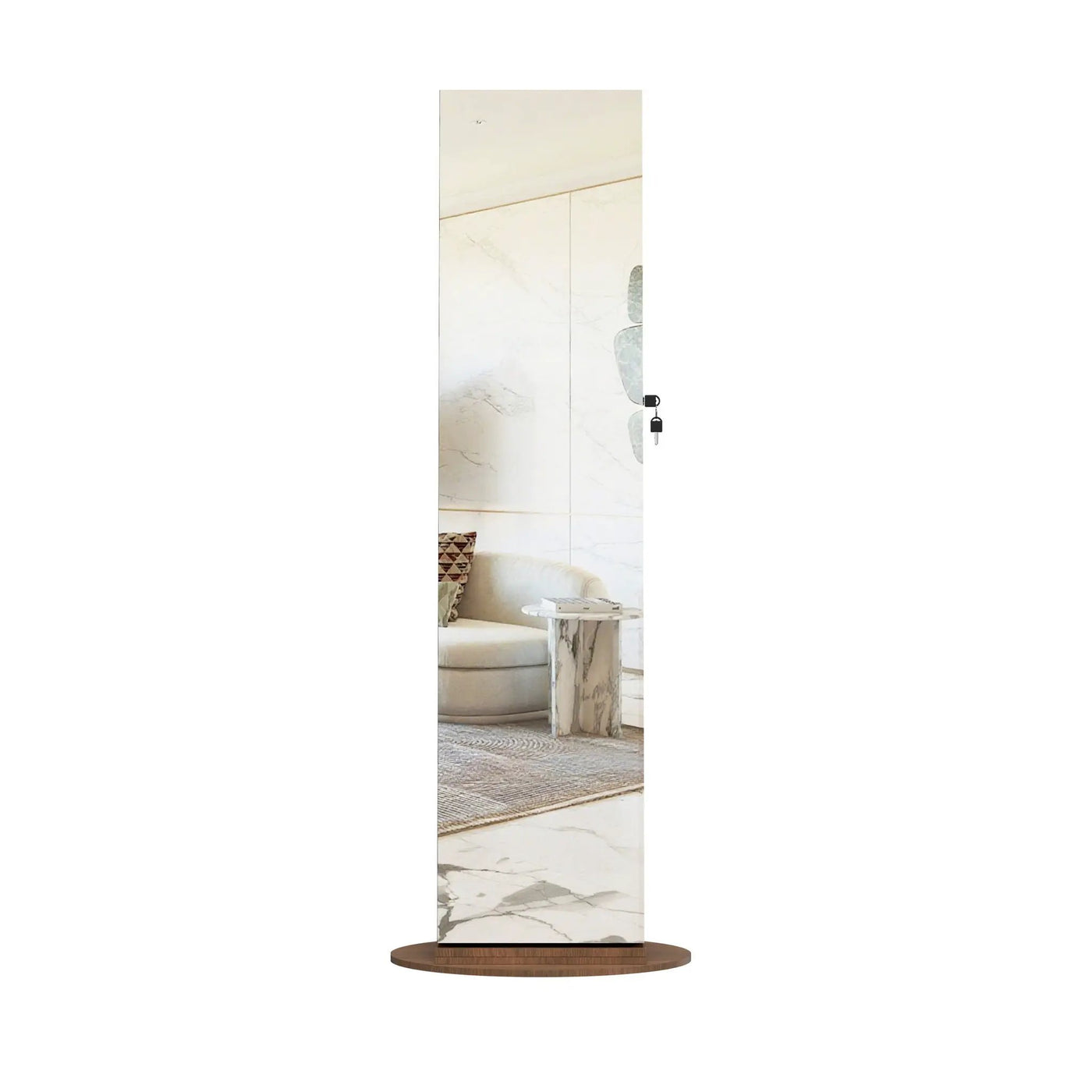Swivel Jewelry Cabinet With Full Length Mirror by Unique Piece Furniture