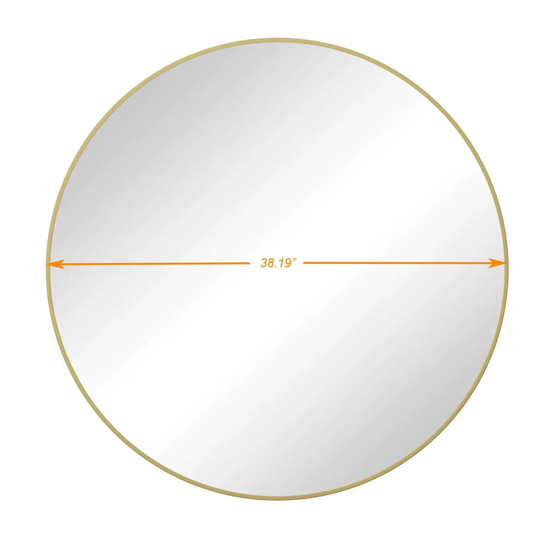 Wall Circular Mirror Metal Framed Mirror Round Vanity Mirror Dressing Mirror, For Bathroom, Living Room, Bedroom Wall Decor by Unique Piece Furniture