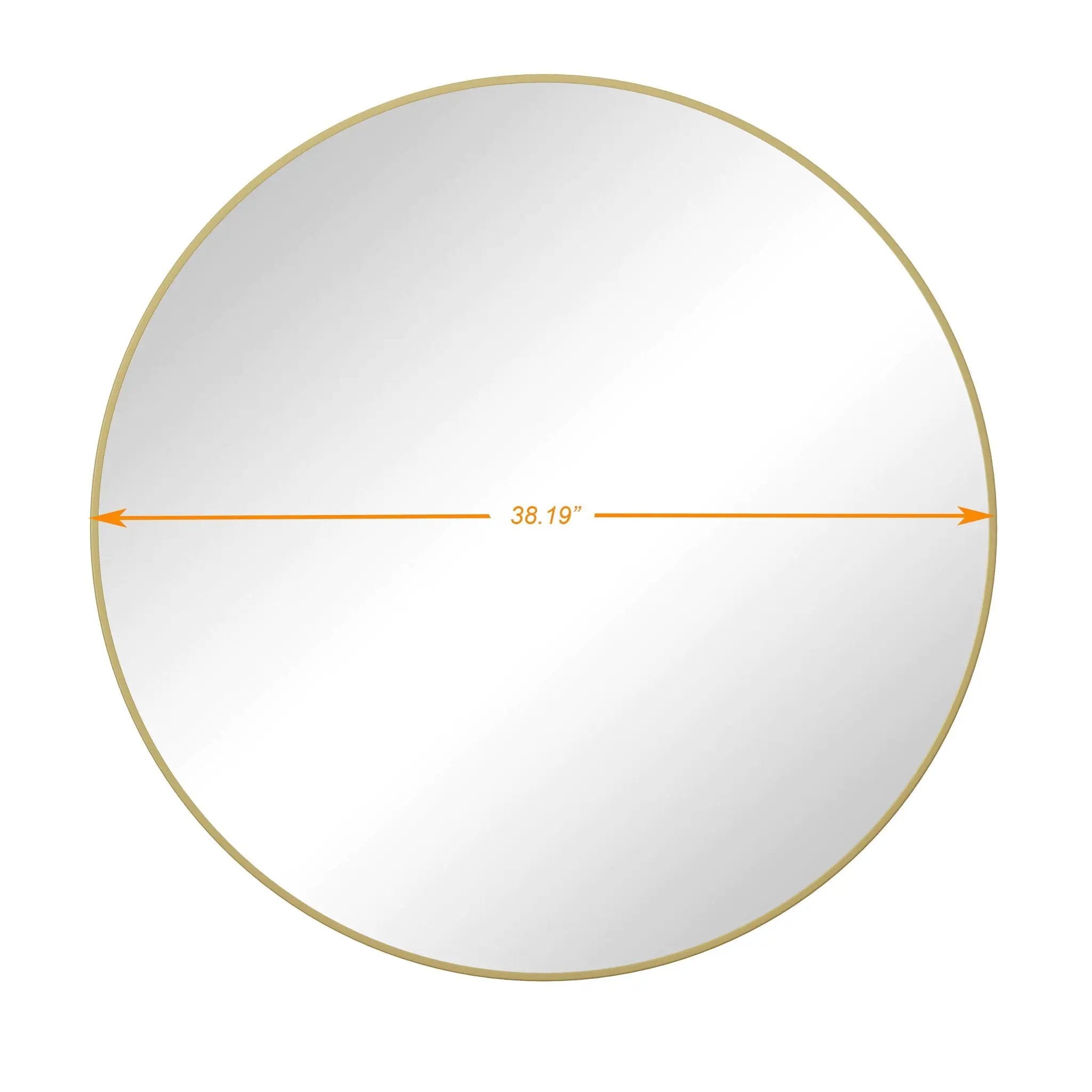 Wall Circular Mirror Metal Framed Mirror Round Vanity Mirror Dressing Mirror, For Bathroom, Living Room, Bedroom Wall Decor by Unique Piece Furniture