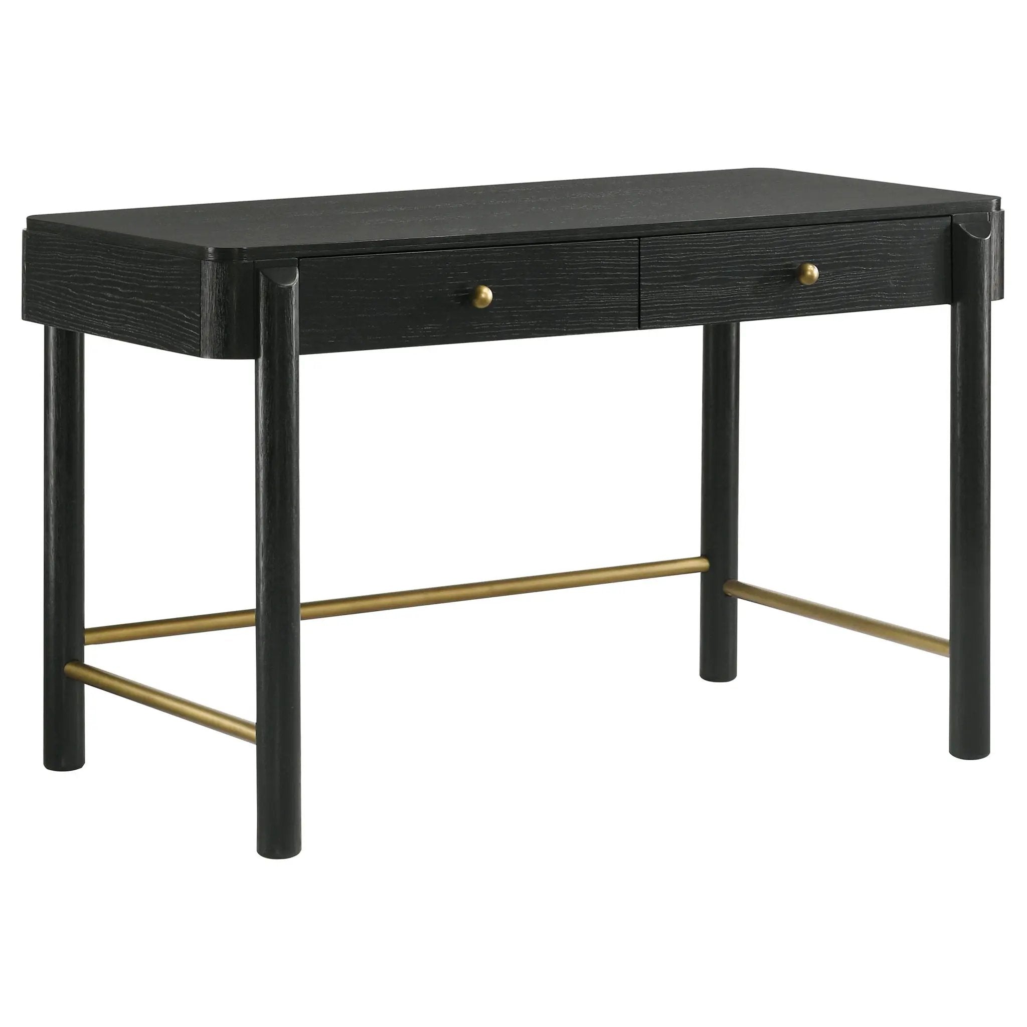 Arini 2-piece Makeup Vanity Table and Mirror Set Black by Unique Piece Furniture