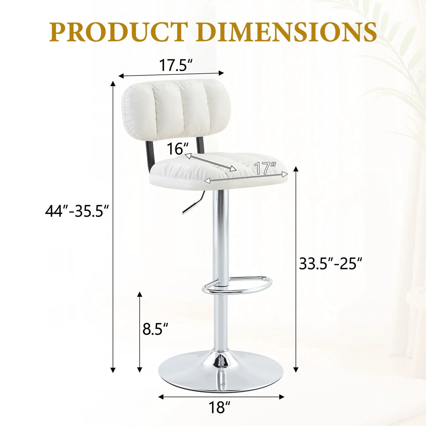 Adjustable Height Bar Stools With Footrest for Kitchen Island (Set of 2) by HouseOfZazla