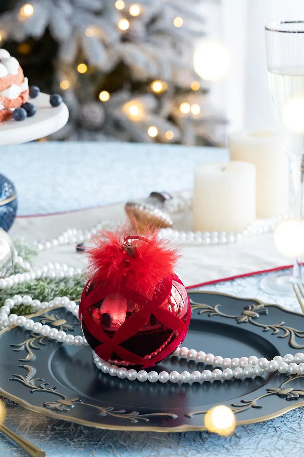 Christmas Ball Ornaments, Decorative Hanging Ball Tree Ornaments For Holiday Party Decorations by HouseOfZazla