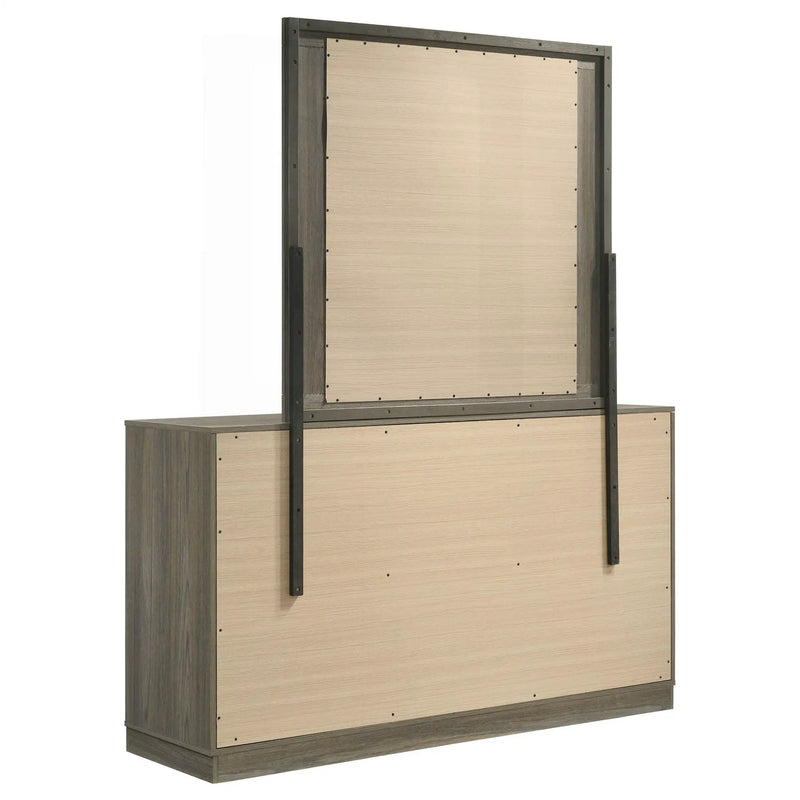 Fenwick 9-drawer Dresser with Mirror Grey Oak by Unique Piece Furniture