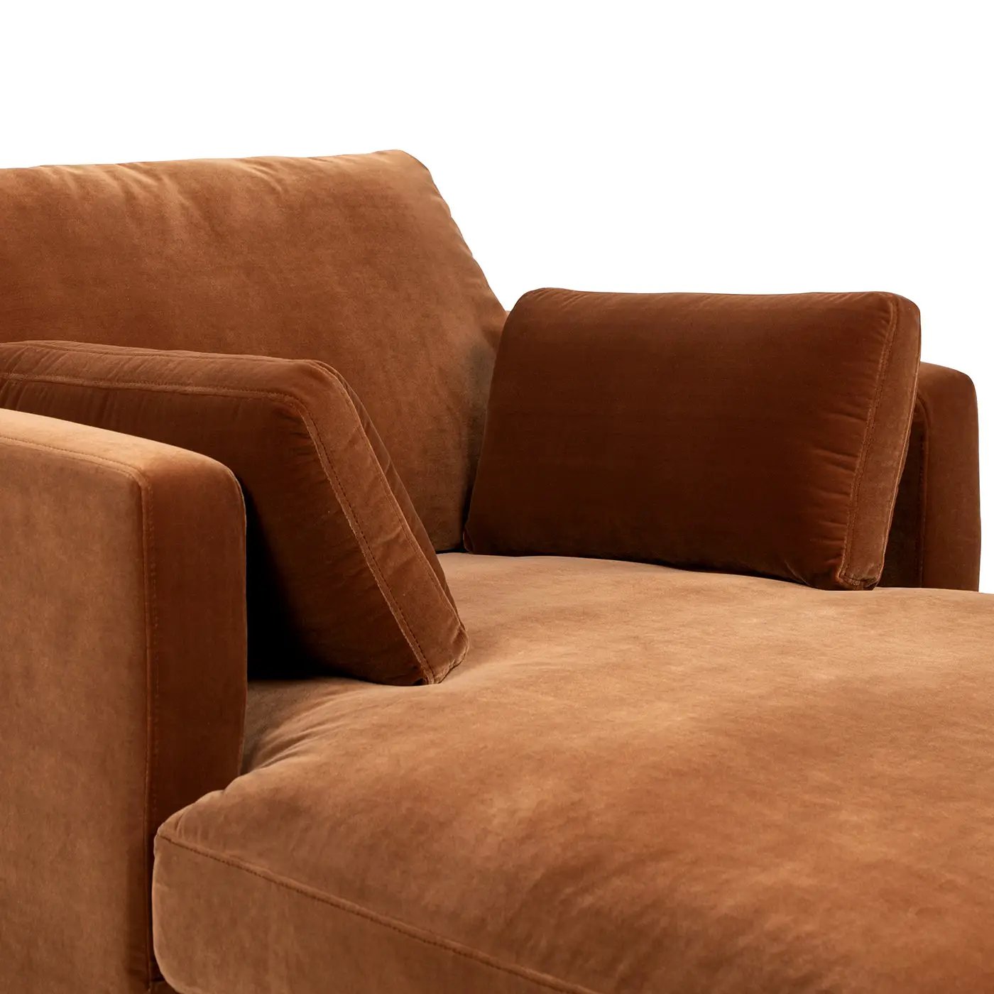 Knox 65" Modern Farmhouse Chaise Lounge Chair, Burnt by HouseOfZazla