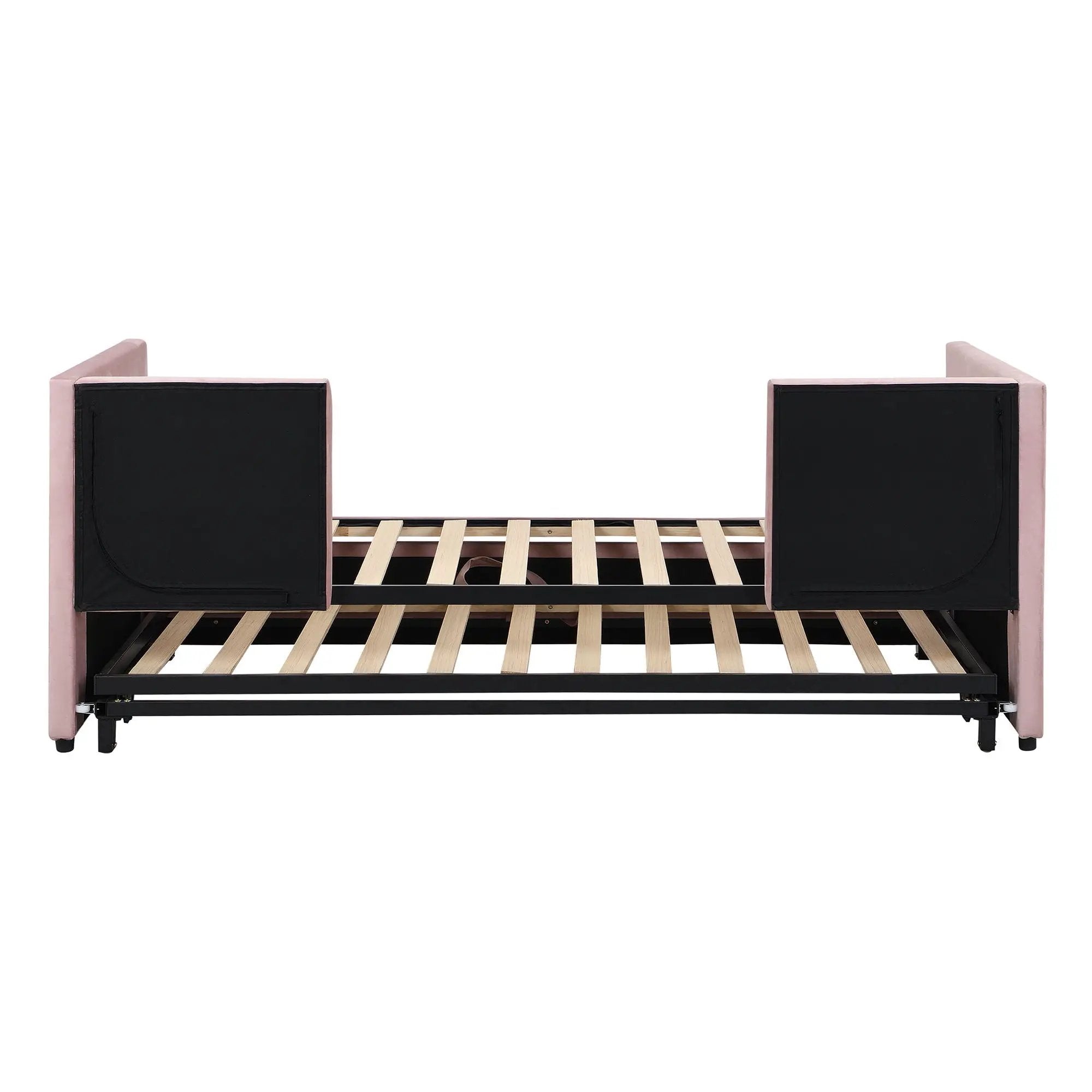 Twin Size Upholstered Daybed With Pop Up Trundle by Unique Piece Furniture