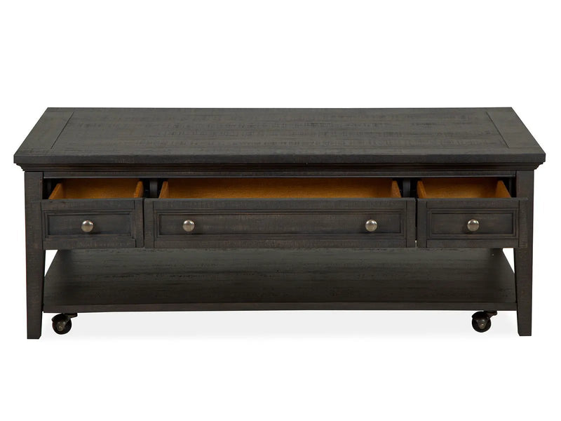 Westley Falls - Rectangular Cocktail Table With Casters - Graphite by Unique Piece Furniture