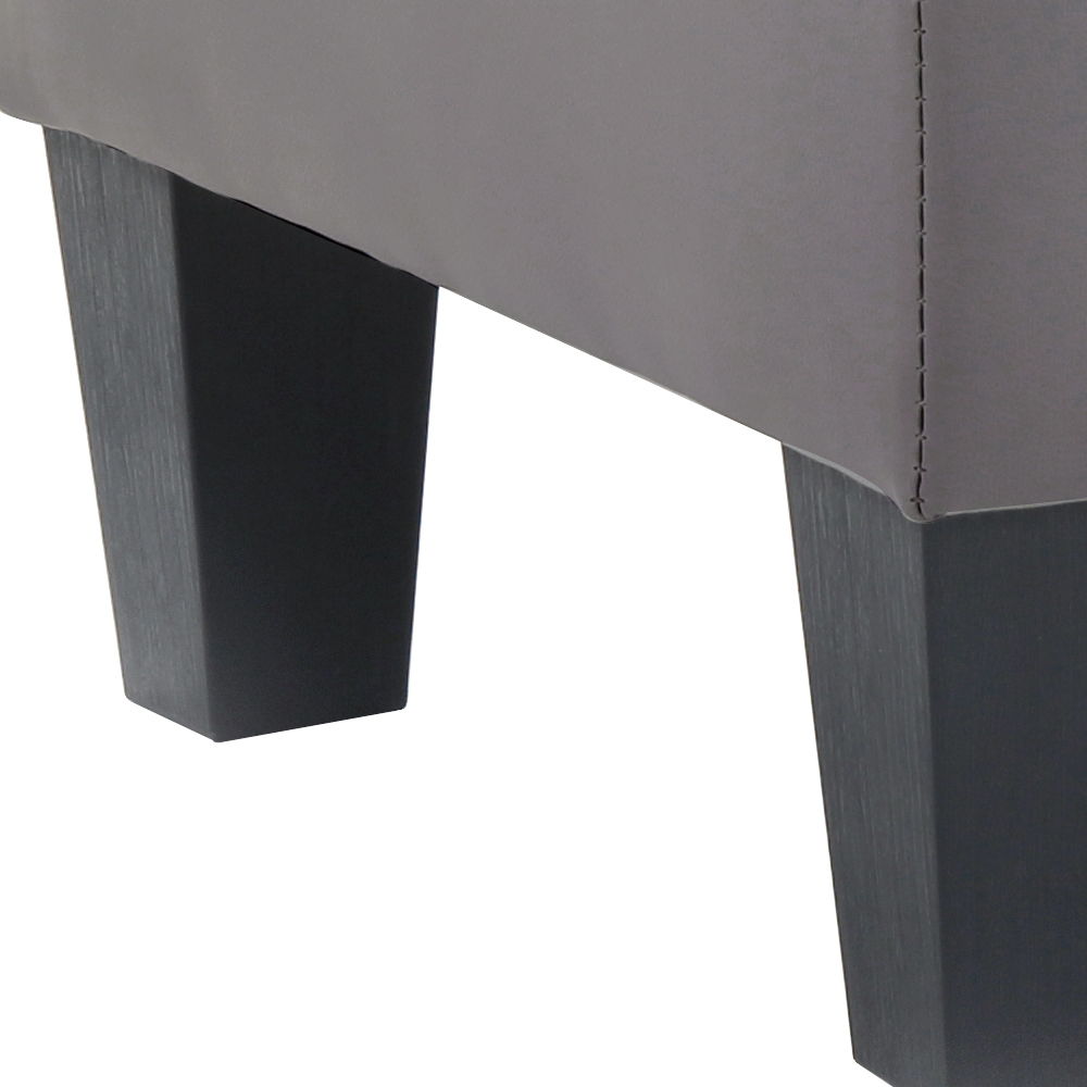 Upholstered Ottoman with Faux Leather or Fabric - Multiple Colors, photo 26 of 38