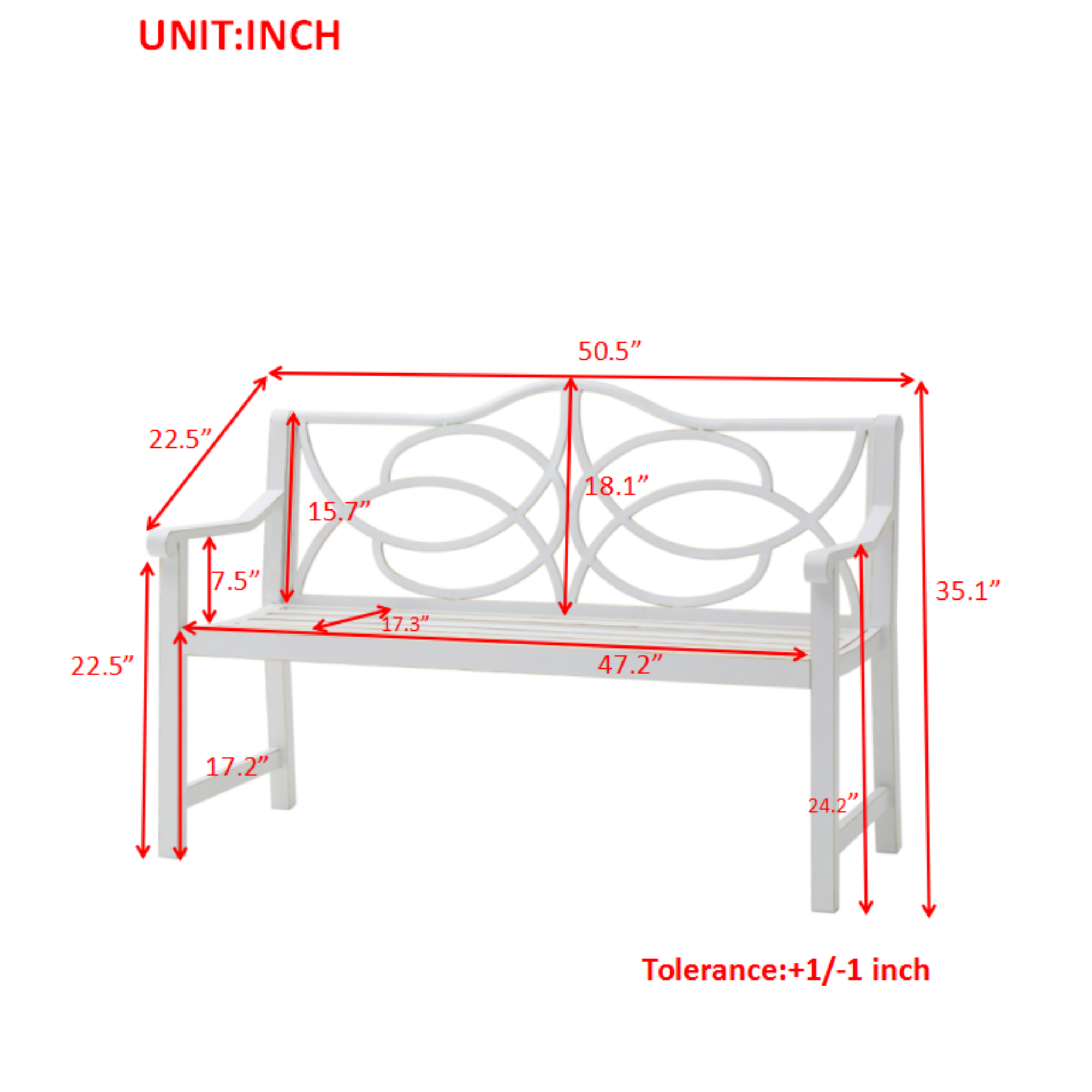 Outdoor Garden Patio Bench by HouseOfZazla